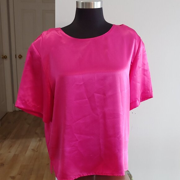 Vintage 80's Fucshia Pink Blouse - Picture 2 of 5